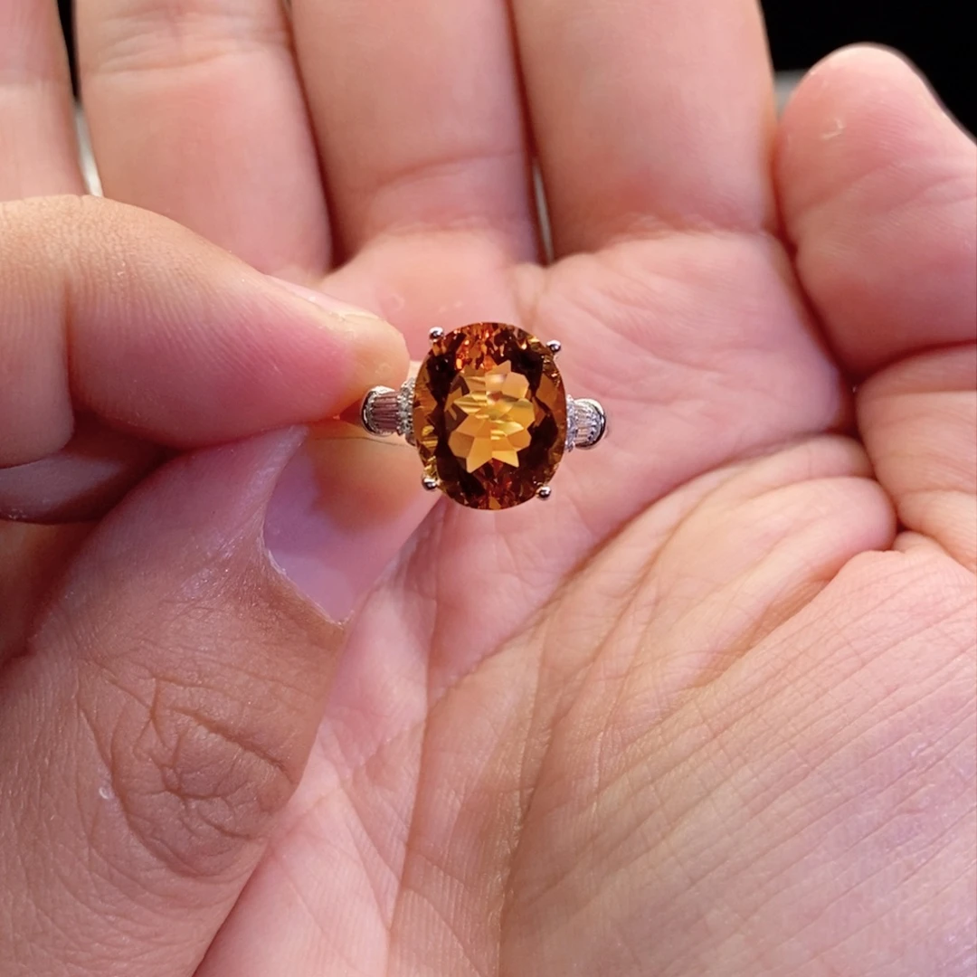 水晶戒指银S925镶嵌神****片