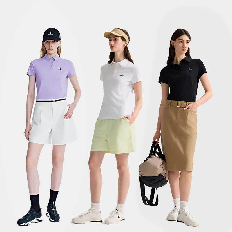 【防晒】比音勒芬25春夏新款polo衫户外休闲简约百搭翻领短袖女141X