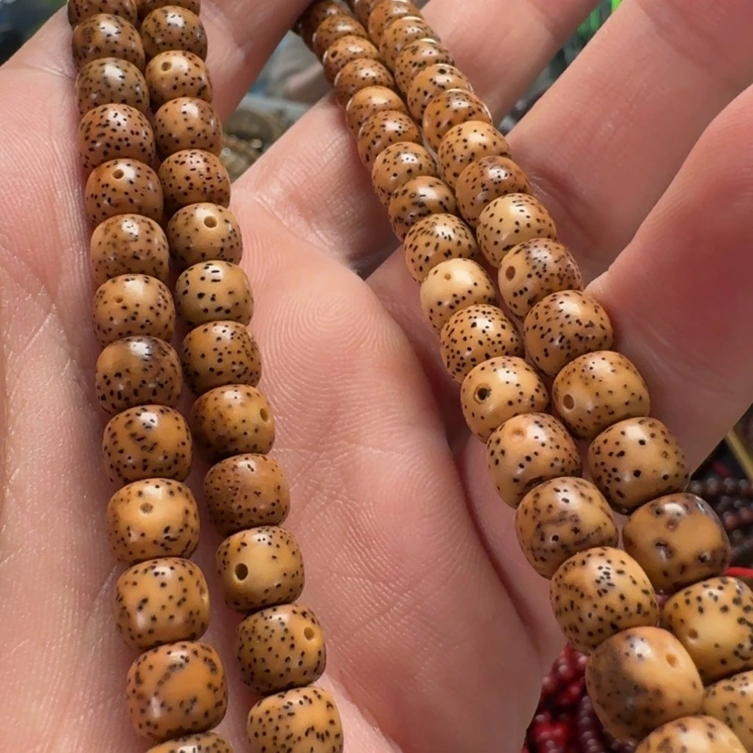 星月菩提吊坠原生态陈化老油料7*8虎皮陈籽