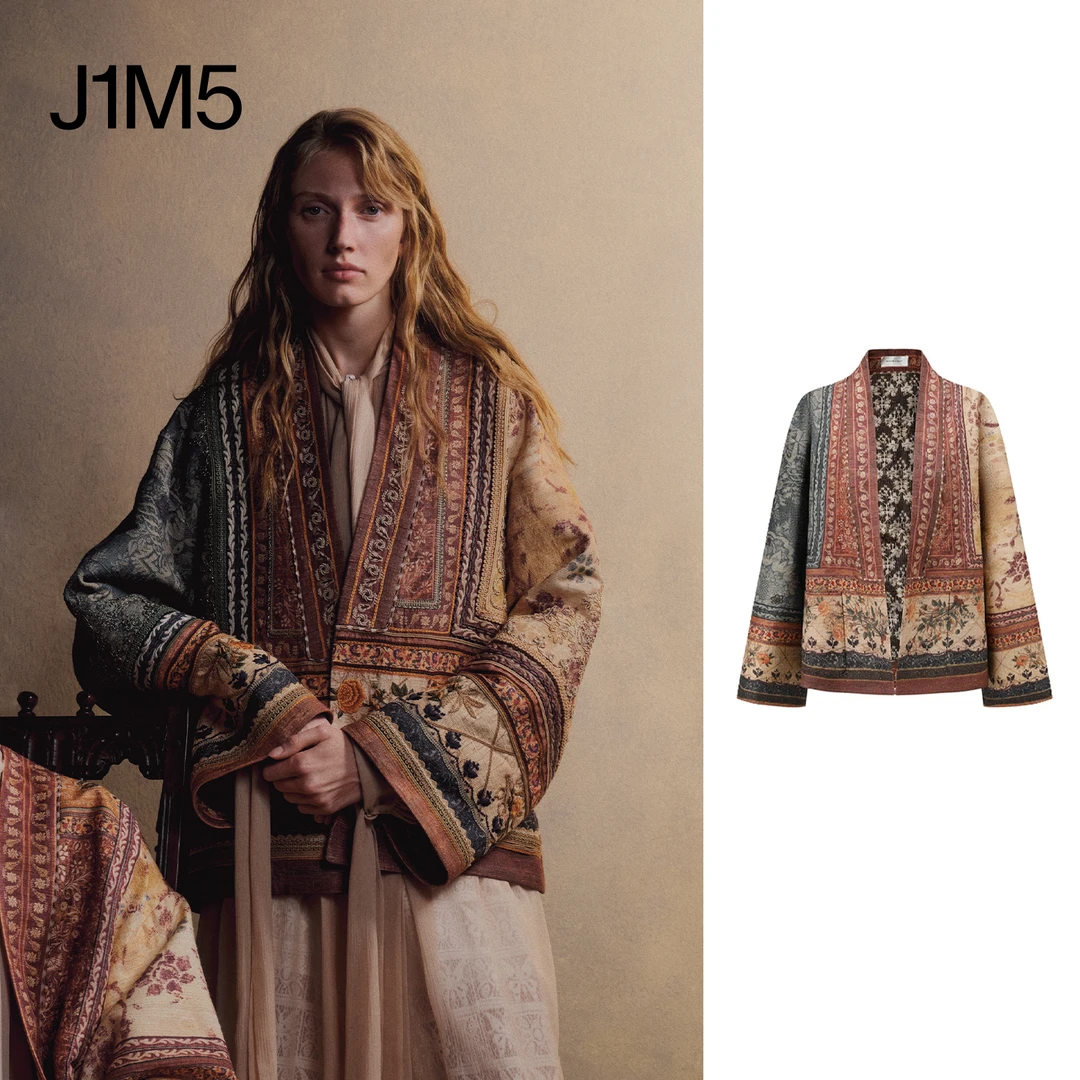 J1M5买手店 INTO THE EAST 25春夏 柞蚕丝印花双面穿外套宽松