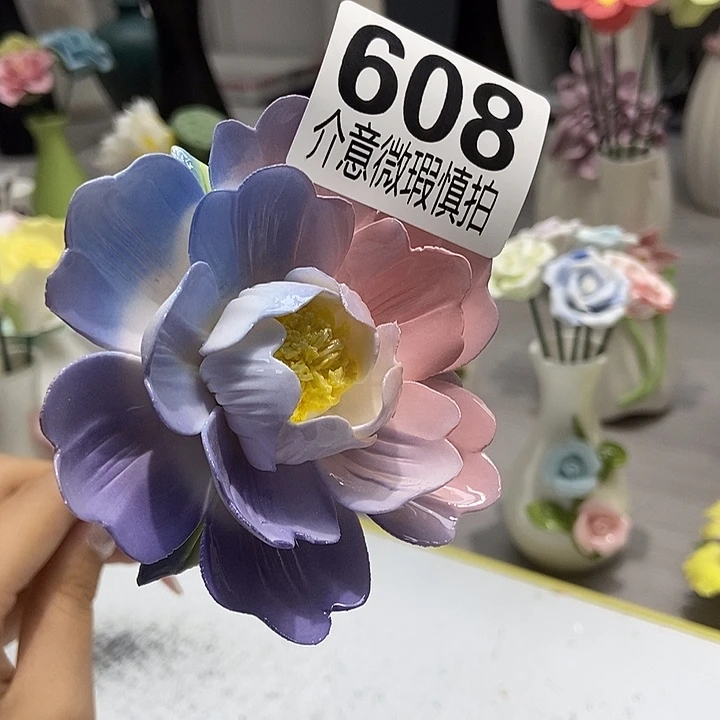 陶瓷纯手工捏花设计