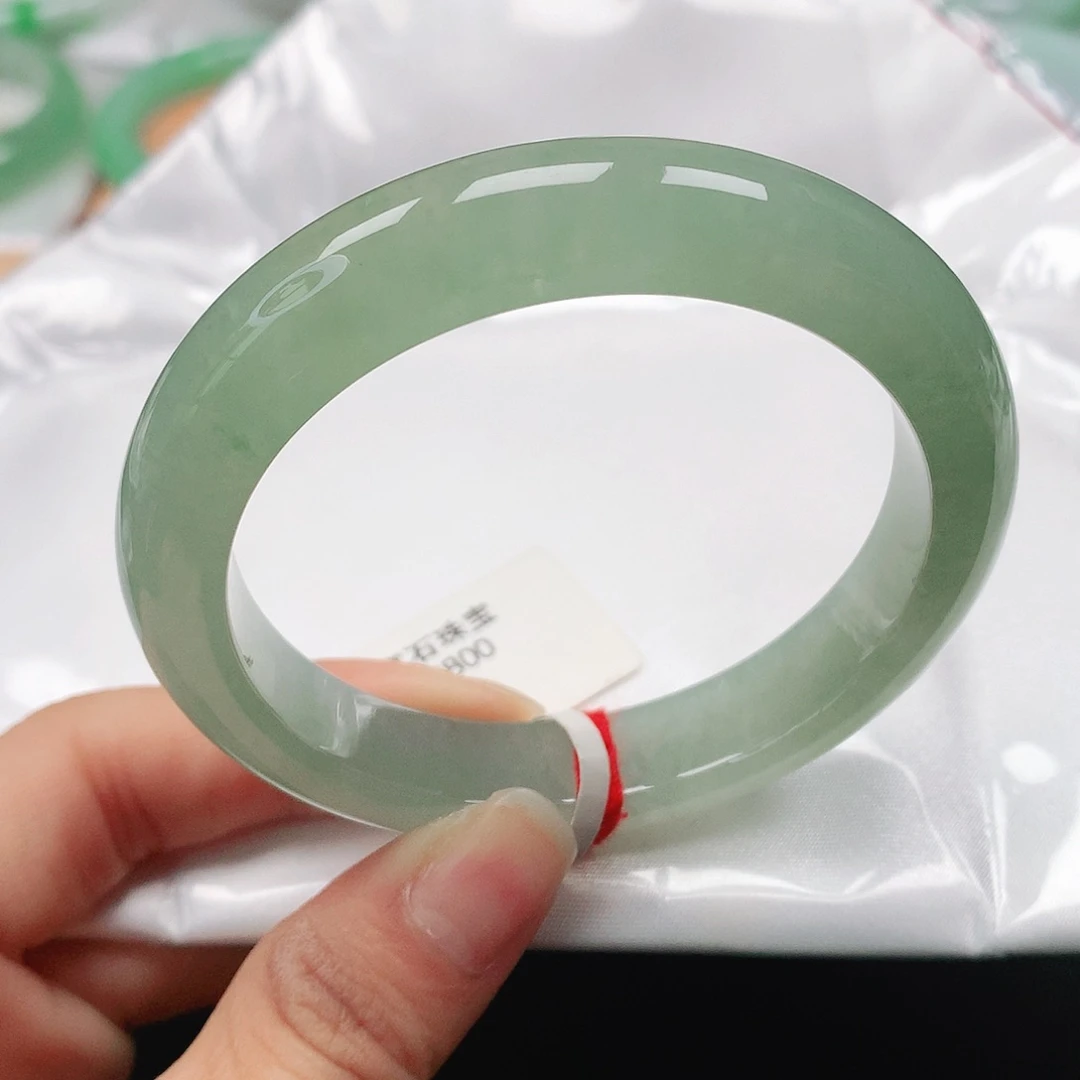 翡翠手镯未镶嵌天然翡翠手镯53