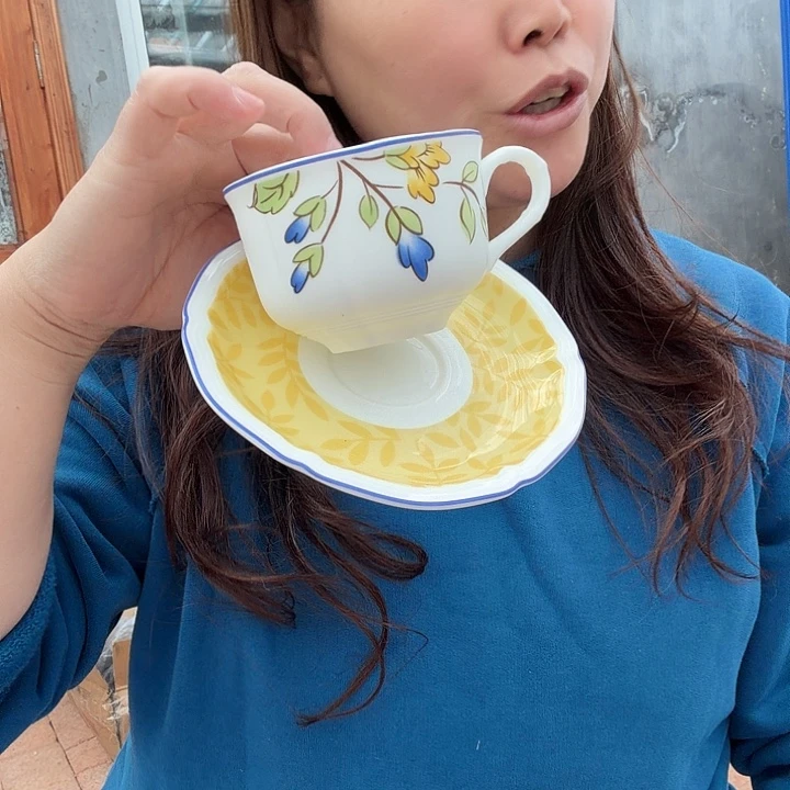 骨瓷咖啡杯翠花款