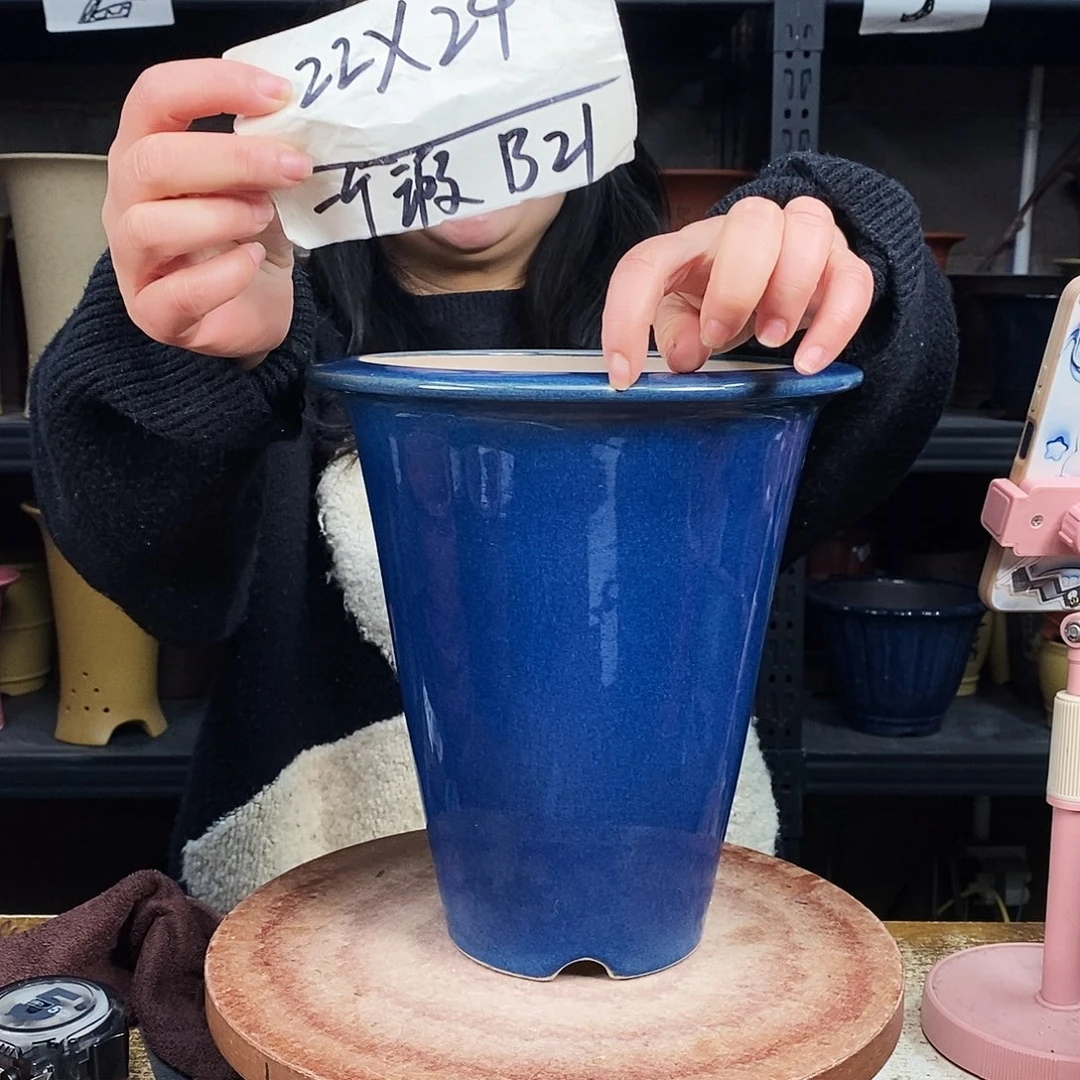 紫砂一只花盆货号B21