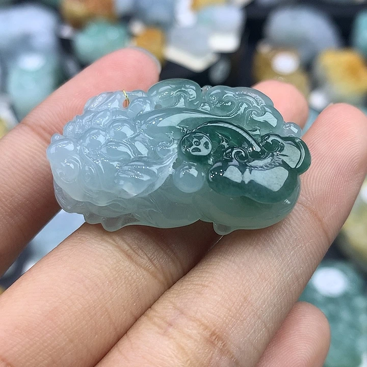 颈饰未镶嵌翡翠天然缅甸翡翠