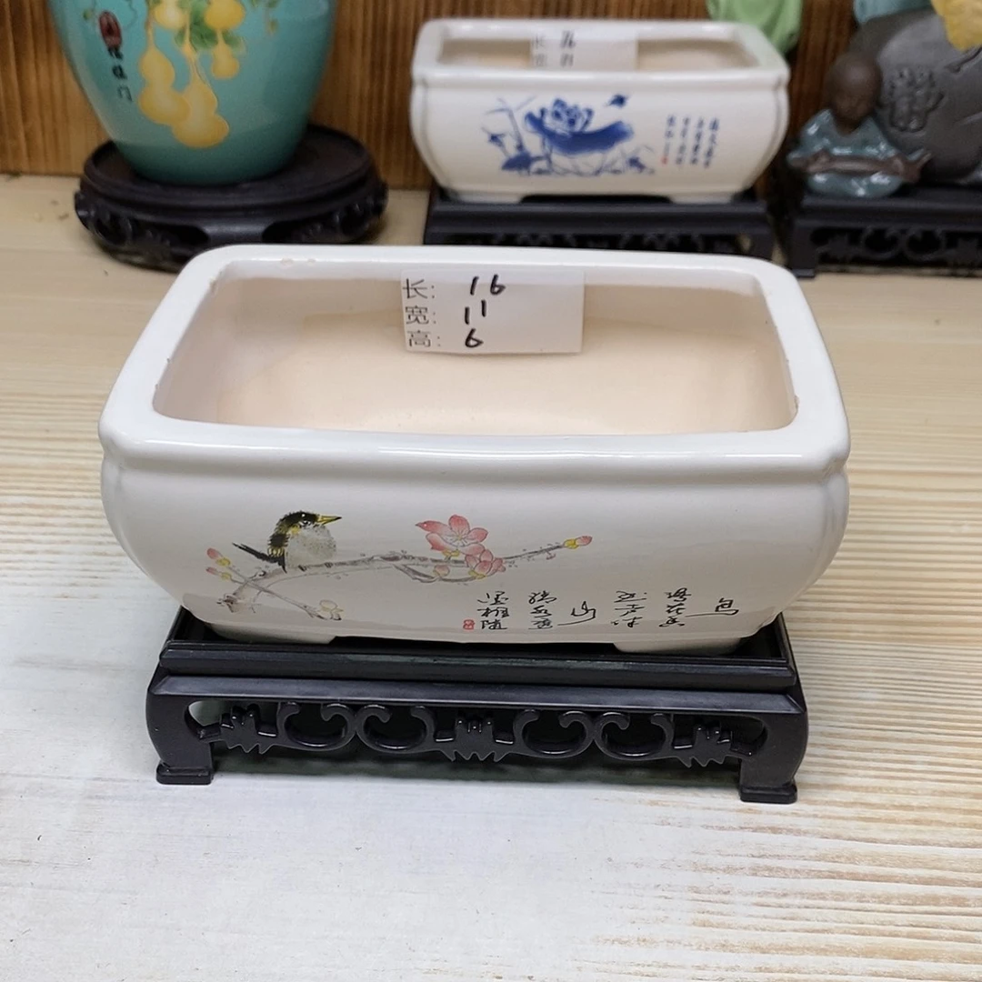 紫砂陶瓷花盆浮力