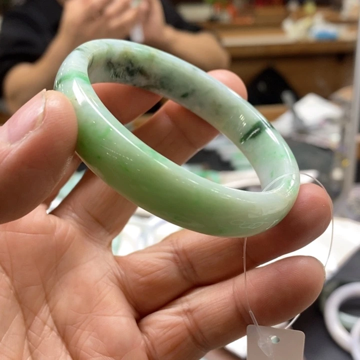 翡翠未镶嵌手镯翡翠手镯54-55，卡13