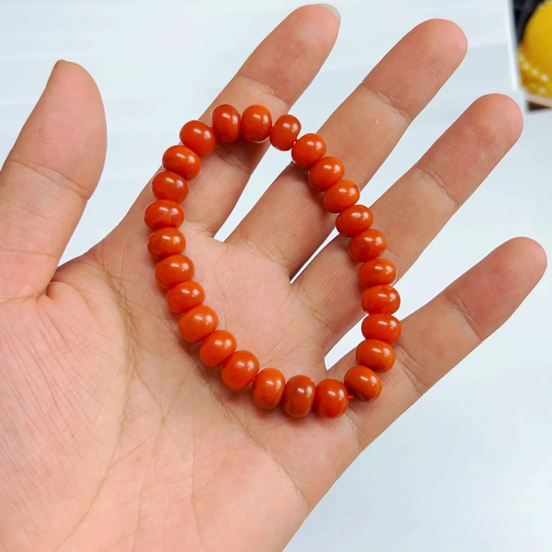 南红玛瑙未镶嵌手链南红算盘珠 保真 （多样性发货