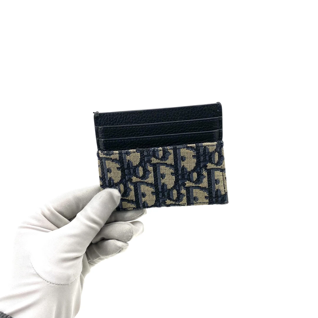 99新 DIOR/迪奥 经典Oblique老花拼皮印花小卡包  尺寸10/8  拼色