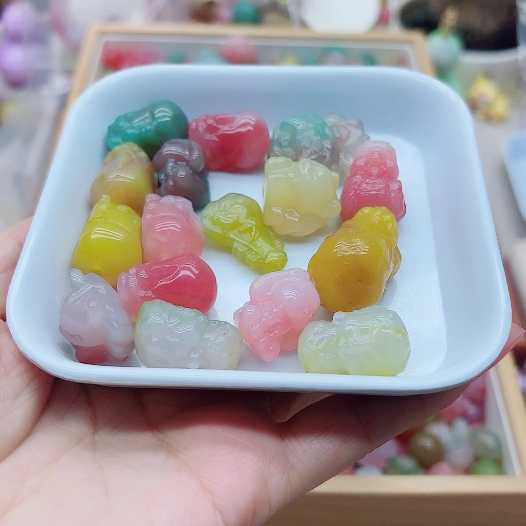 曼***过玛瑙/玉髓未镶嵌手链盐源56
