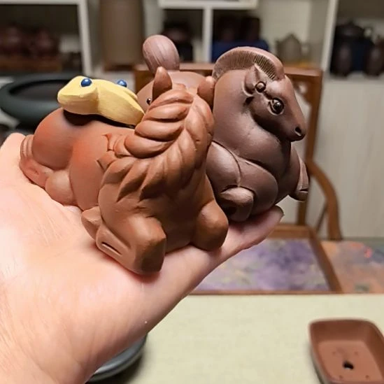 小***G紫砂茶宠生肖马z匹手工制作