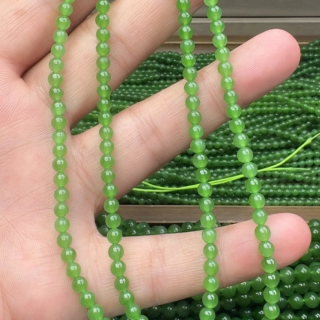 和田玉未镶嵌颈饰碧玉冰阳绿卡4