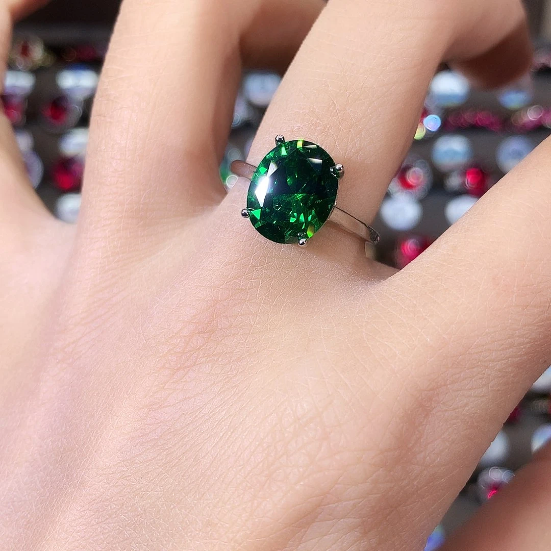 银S925镶嵌戒指碧玺白911