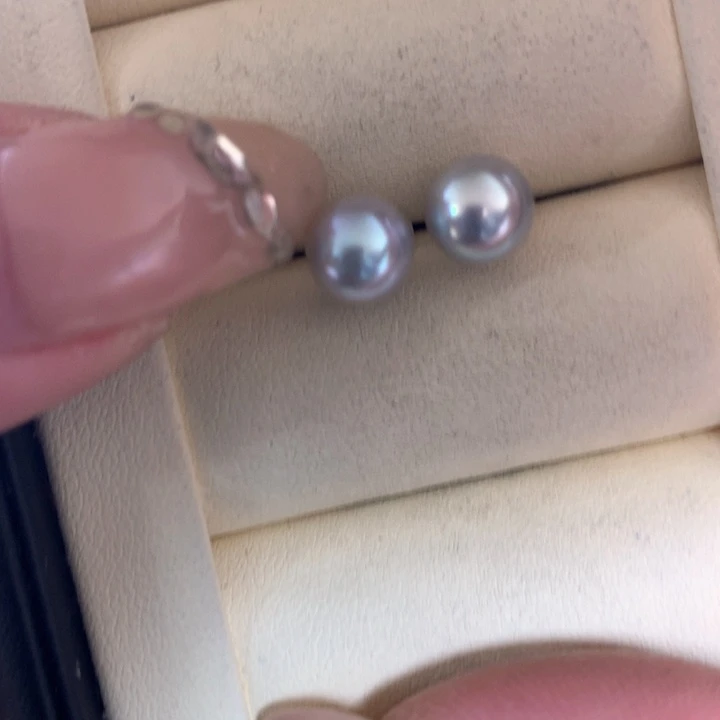 银S925镶嵌耳饰海水珍珠