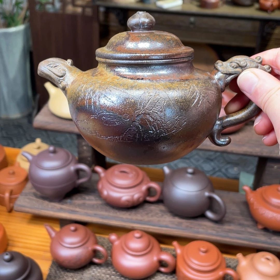 ～***～茶壶紫砂宜兴原矿紫砂手工制350