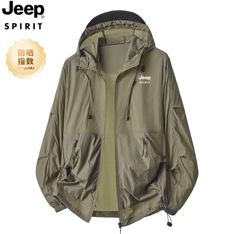 JEEP SPIRIT 吉普防晒衣男款防紫外线夏季防晒服户外休闲钓鱼外套