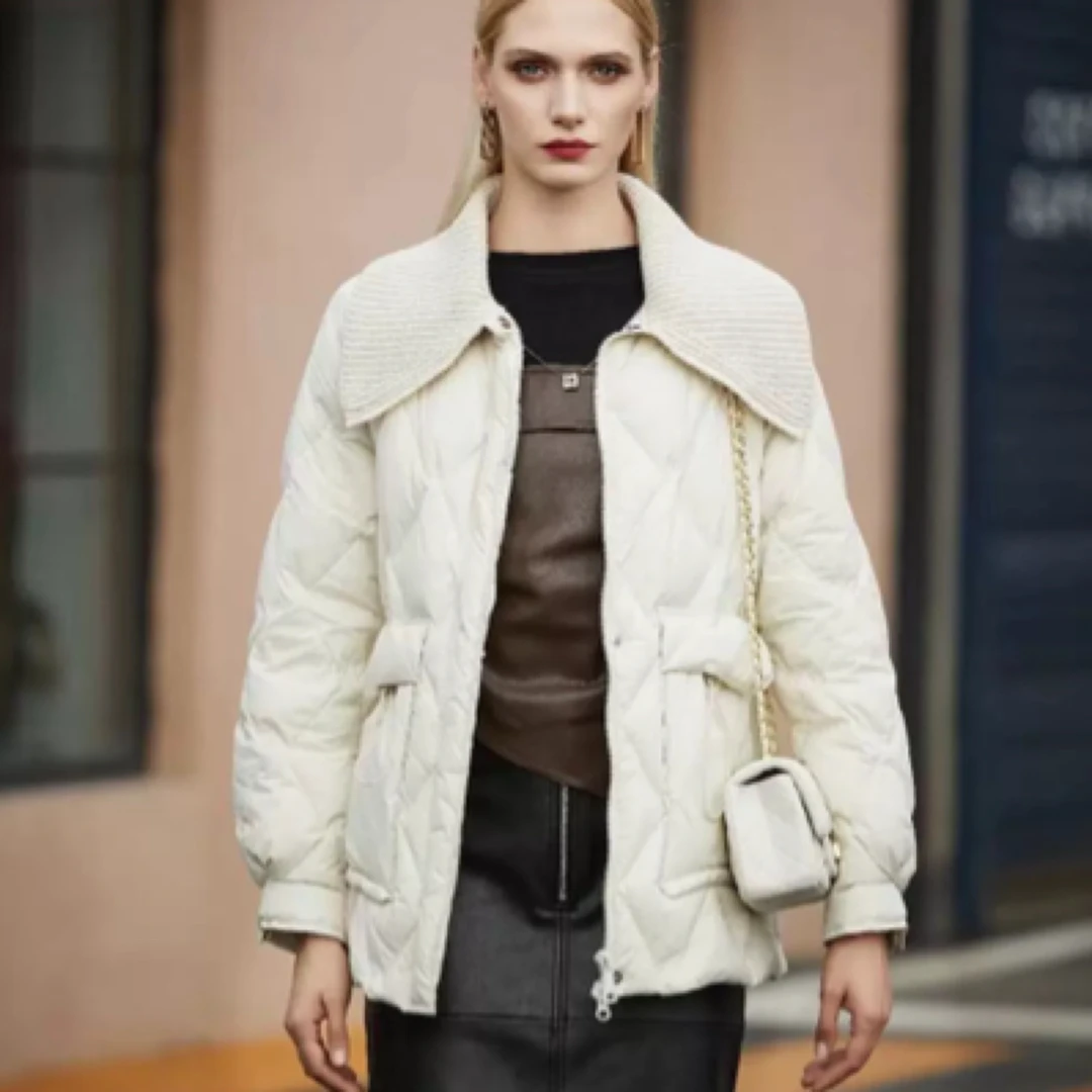 98689#金影奇秋冬时尚纯色保暖女士短款羽绒服羽绒服简约