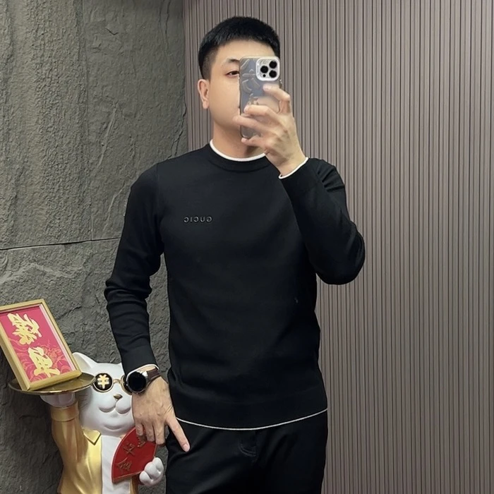 6806#针织纯色毛衣常规秋冬针织衫百搭时尚秋季圆领