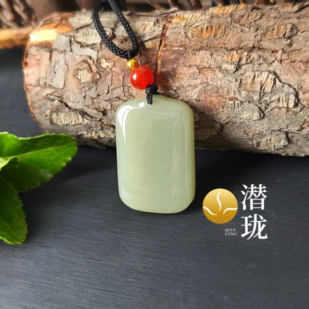 【潜珑】L-1381和田玉青海料宝石级无事牌吊坠多样性拍一发一