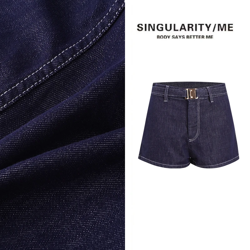 Singularity Me 2A 1202 白色压线设计立体裤型牛仔短裤