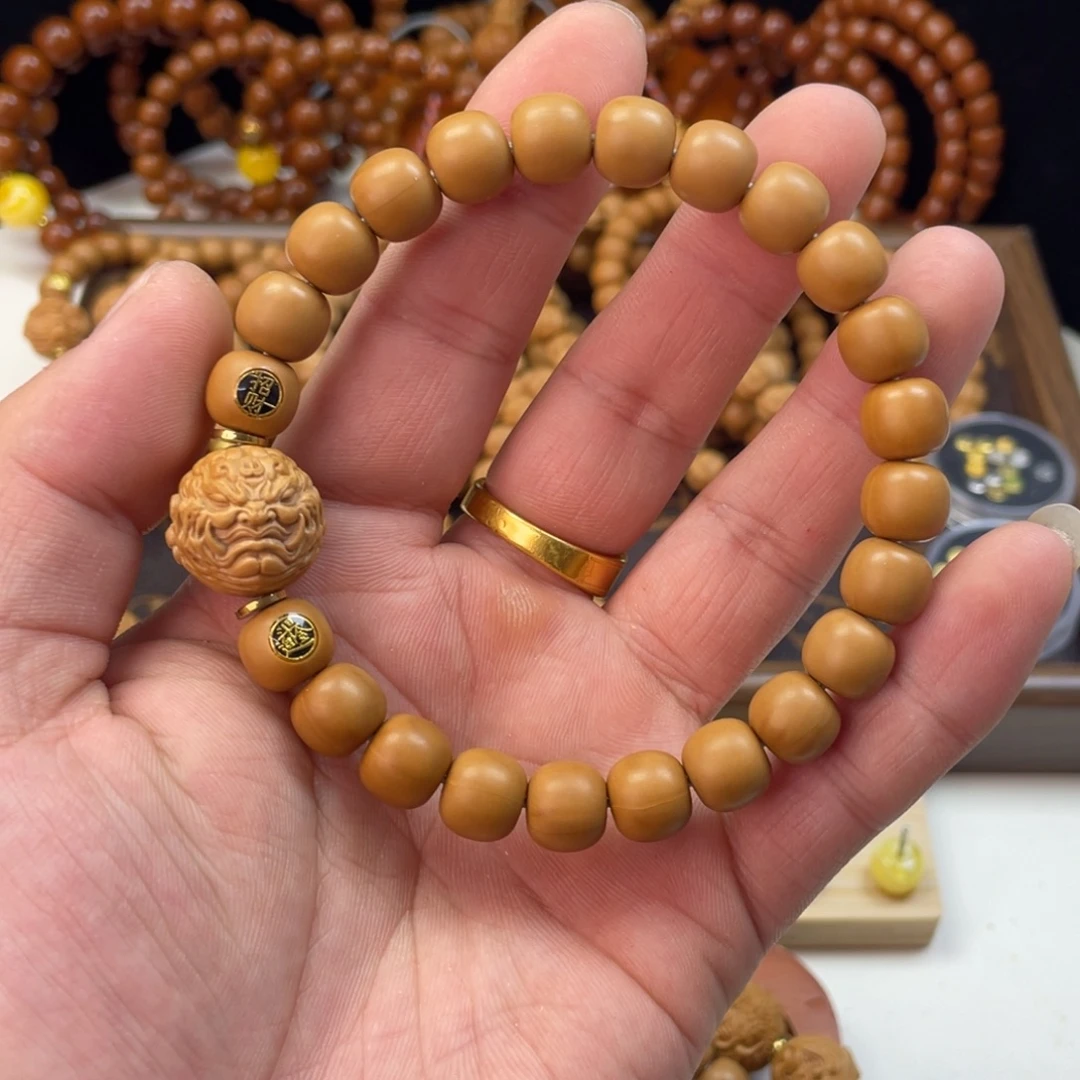 手串猴头核桃小微微瑕针尖油点哑光老型镶嵌搭配款6号