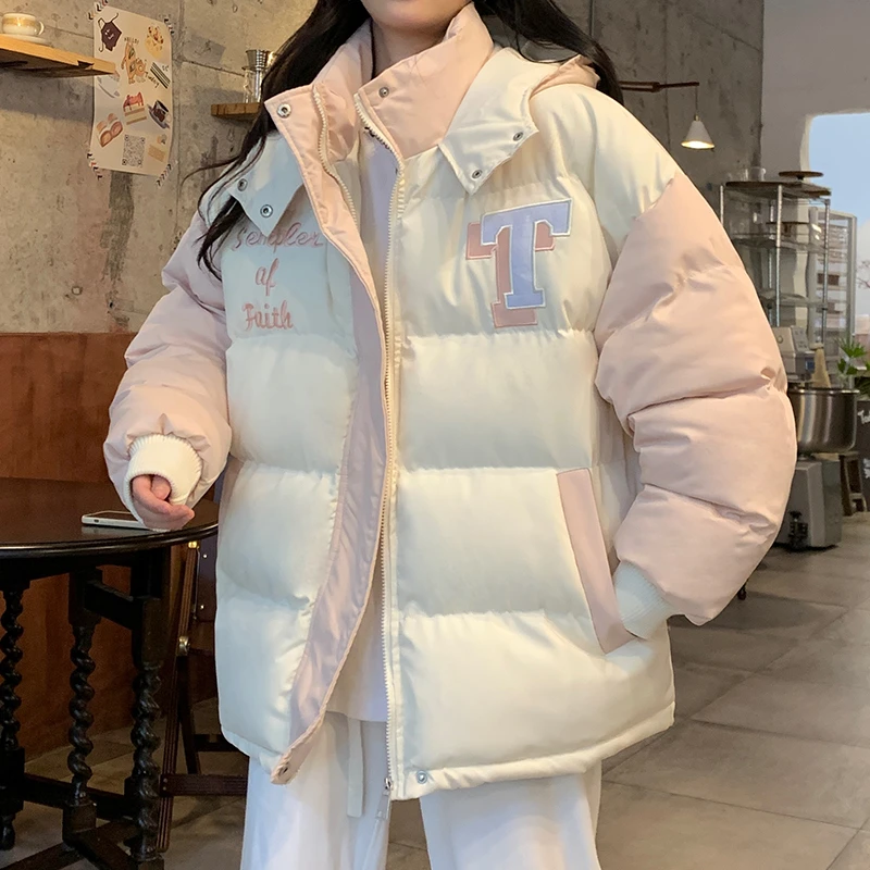 【粉蓝甜心】韩版气质INS风潮流设计感面包服棉袄外套棉服