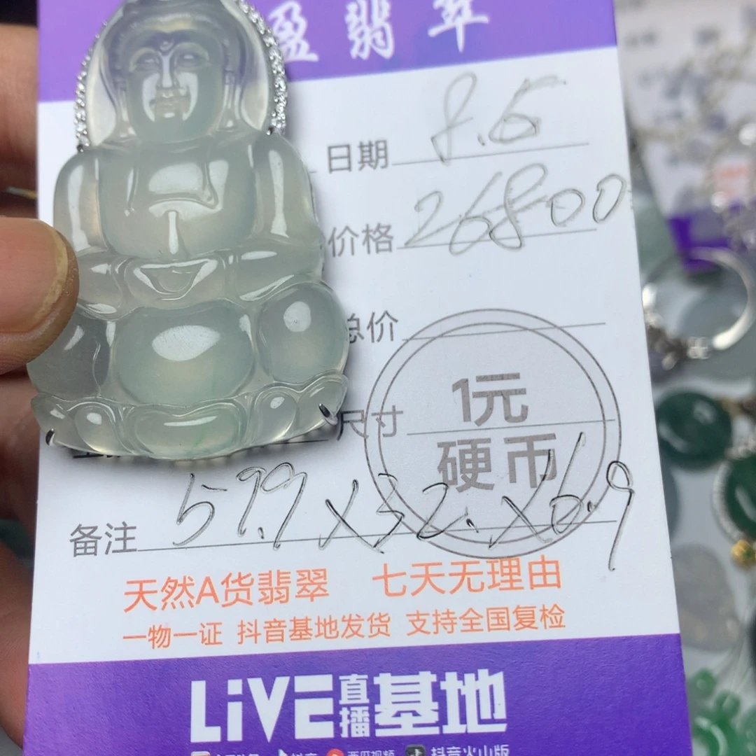 翡翠未镶嵌吊坠(不含链)