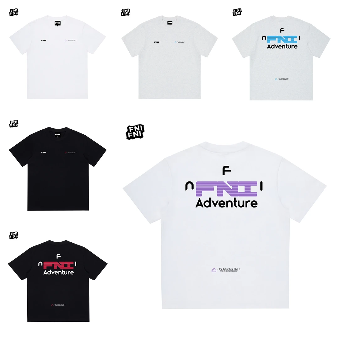 FNI黑标（冒险基础AB面）重磅纯棉男女同款t恤美式圆领短袖