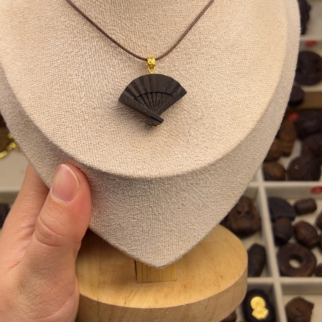 银S925扇子随行脖挂配饰