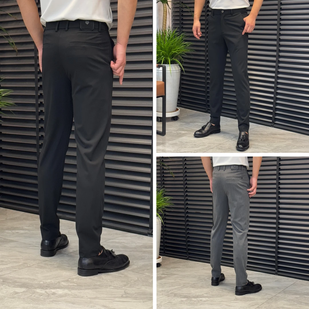 莱赛尔天丝 | 021-1立体裁剪九分裤脚开叉梭织高弹力舒适夏季男裤