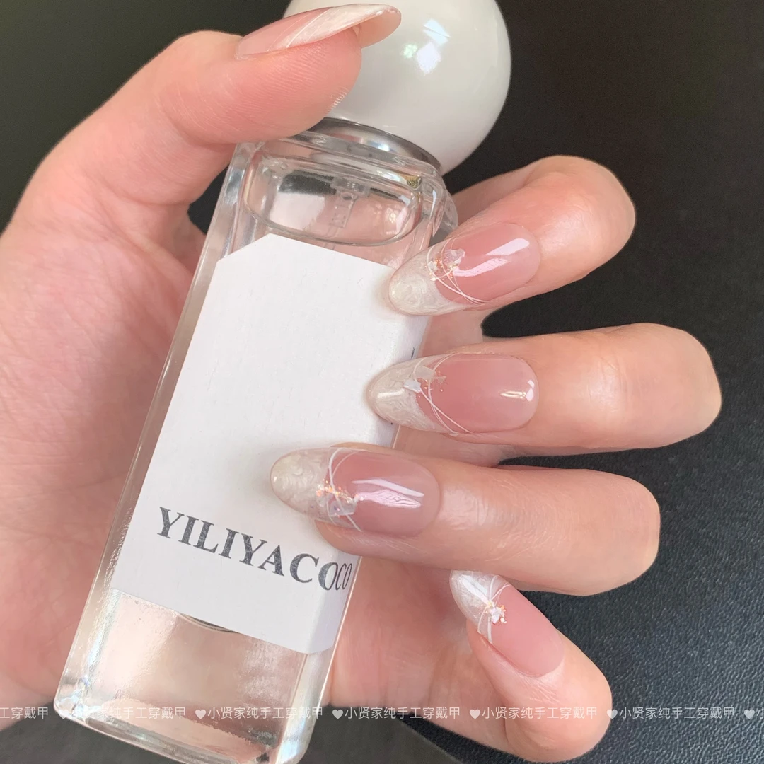 （现）芙蓉贝母螺纹显手白极光贝壳纯手工爆款穿戴美甲高级感A6