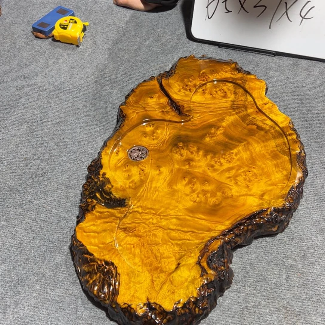 爱****萌黄金樟茶盘整块实木茶盘