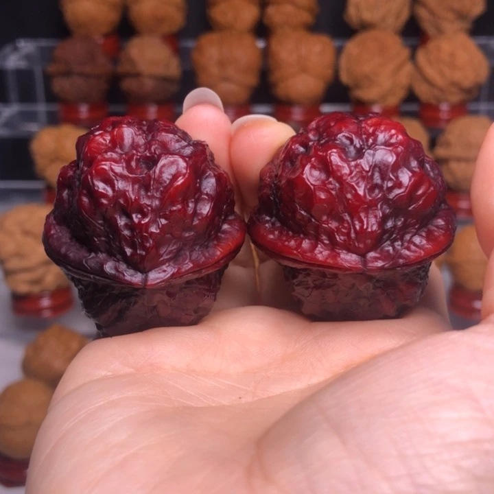 文玩核桃吊坠s****~2红彩蛙