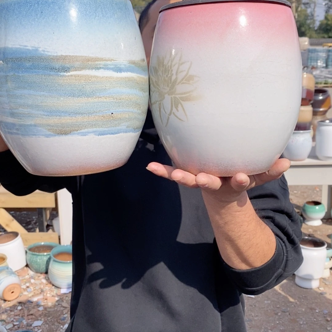 红陶杨杨花盆0205-1014