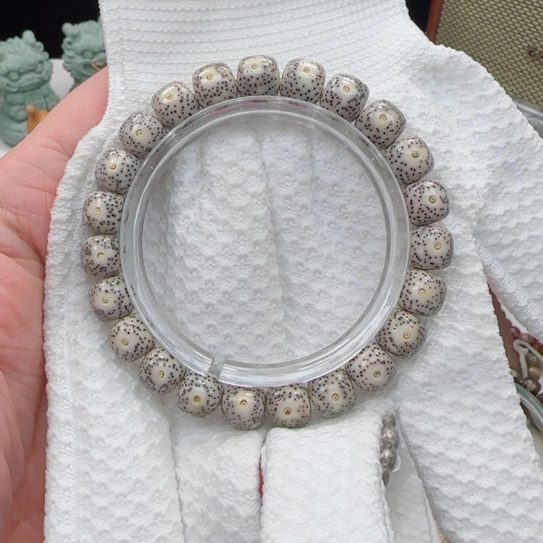 手串星月菩提灰皮果冻骨瓷白大眼睛10*9