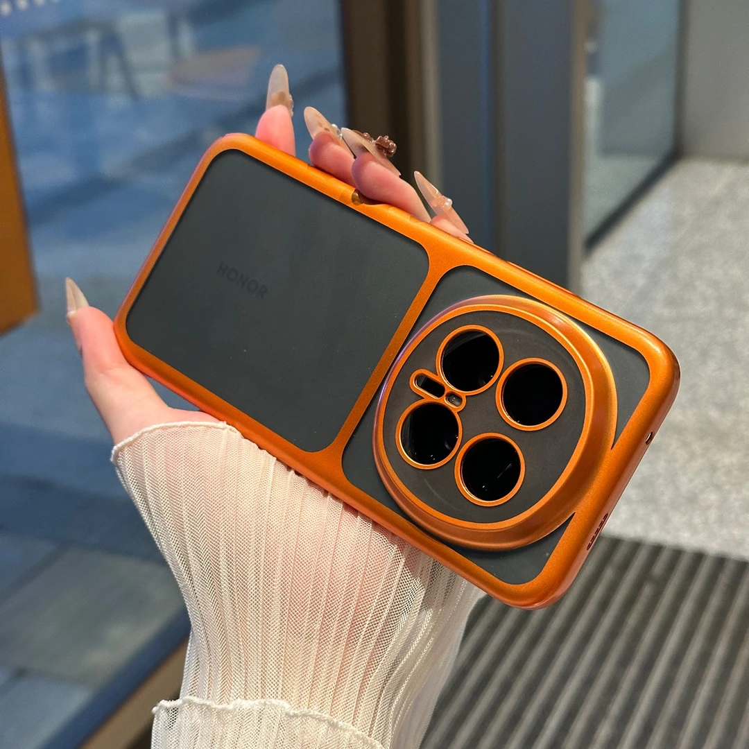 适用荣耀Magic8Pro手机壳新款荣耀Magic8超薄电镀磨砂半透明硬壳