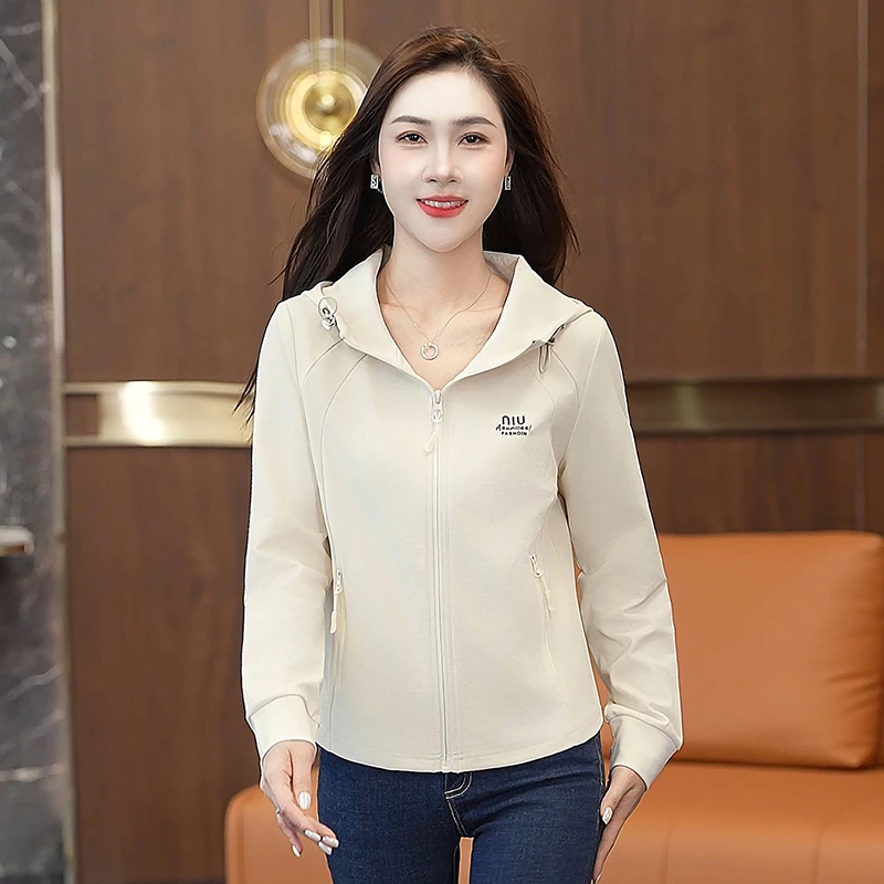高档秋季外套女2025新款连帽长袖卫衣上衣女时尚洋气时髦单件外衣