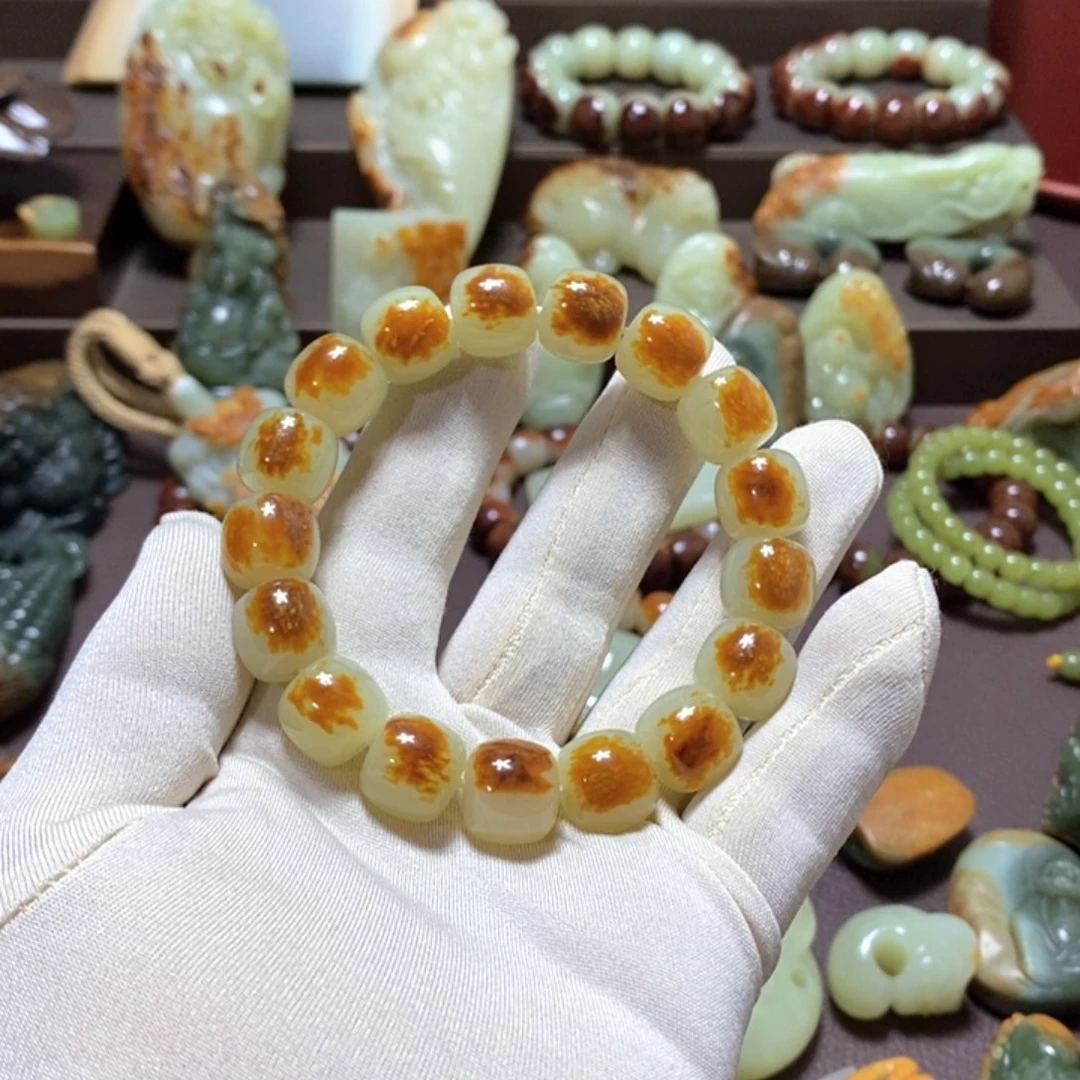 手链未镶嵌透闪石质玉z*强手串卡13