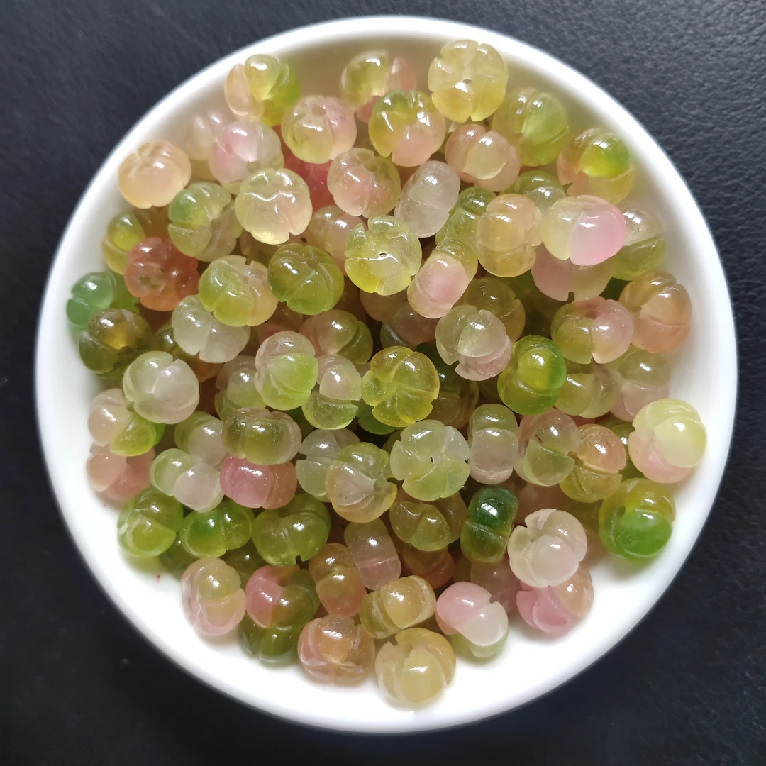 【散珠批发】w2868水蜜桃五瓣花8mm*10颗
