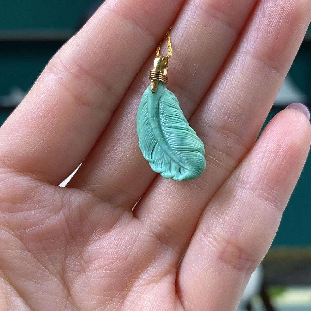 绿松石18K金镶嵌珠宝奇石