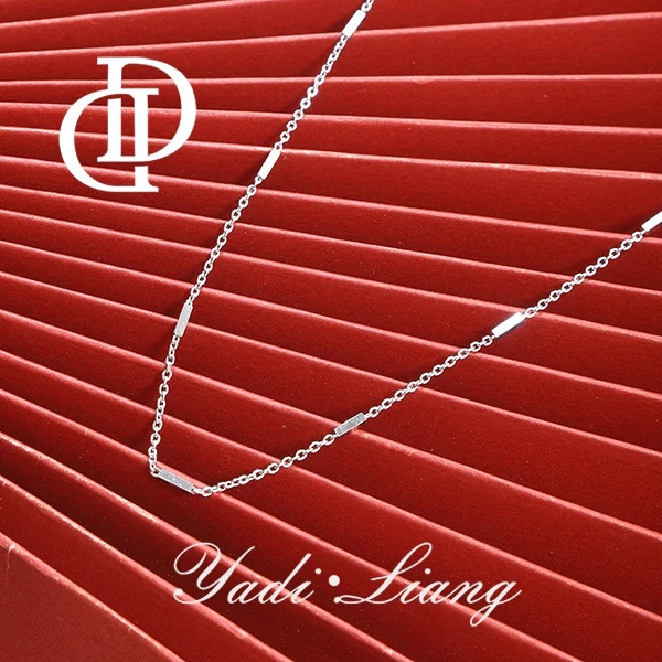 坠链均925银 梁雅帝新品【几何立体方片】简约百搭时尚气质纯银项链