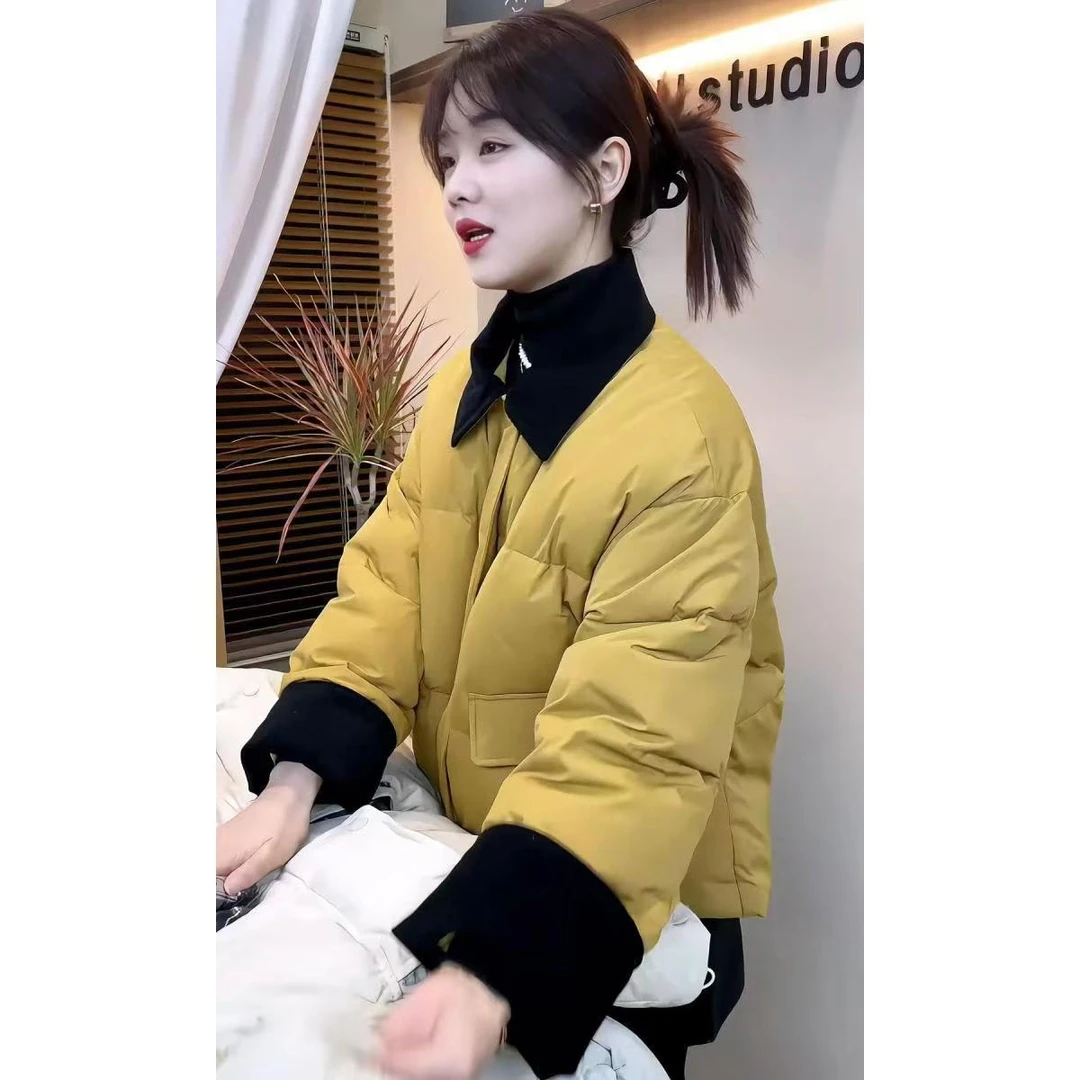 562翻领2025女棉服外套过冬休闲百搭棉袄小个子时尚宽松韩版秋冬