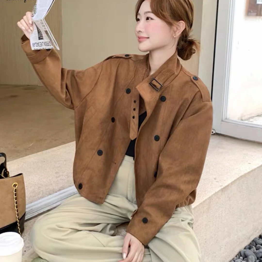 789美拉得鹿皮绒休闲外套看编号
