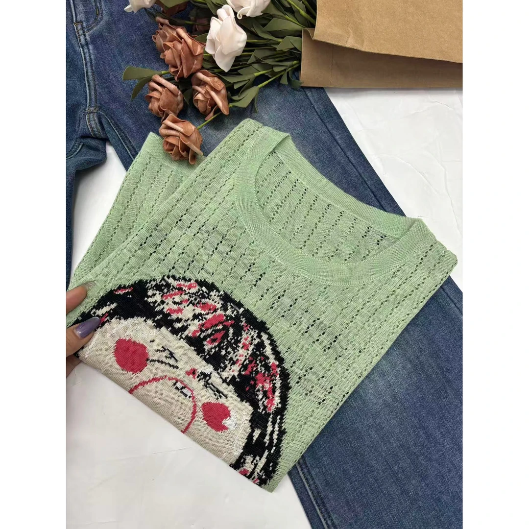 （玉姐家）大脸女孩飞袖透气亚麻小衫T恤百搭新款 新选f1257 J03391