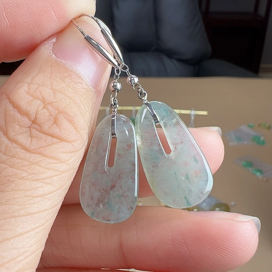 翡翠18K金镶嵌耳饰耳饰2