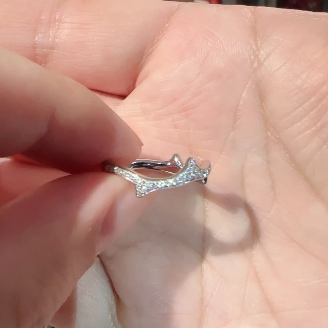 钻石戒指/指环18K金镶嵌靓**宝花藤