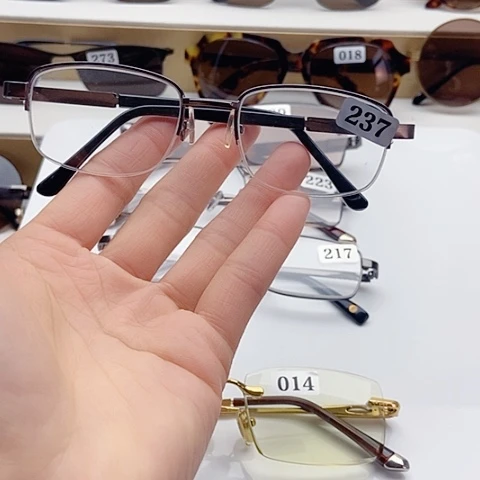 无框款天然水晶石镜