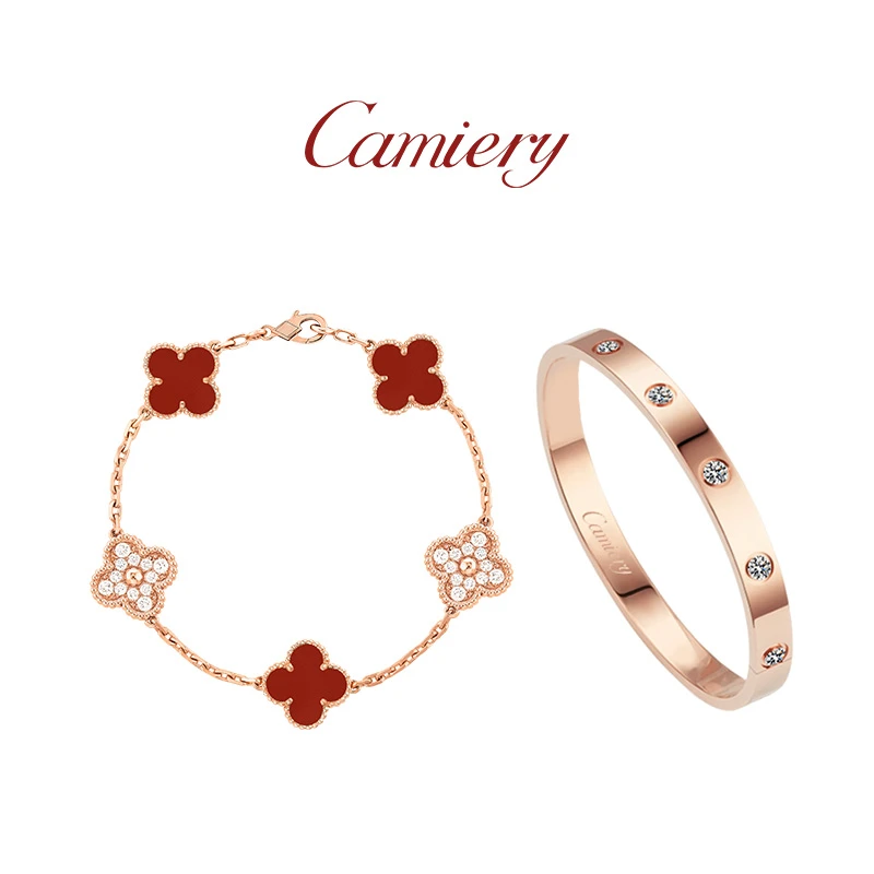 【奈斯专属】CAMIERY 时尚轻奢间钻手链送手镯精致