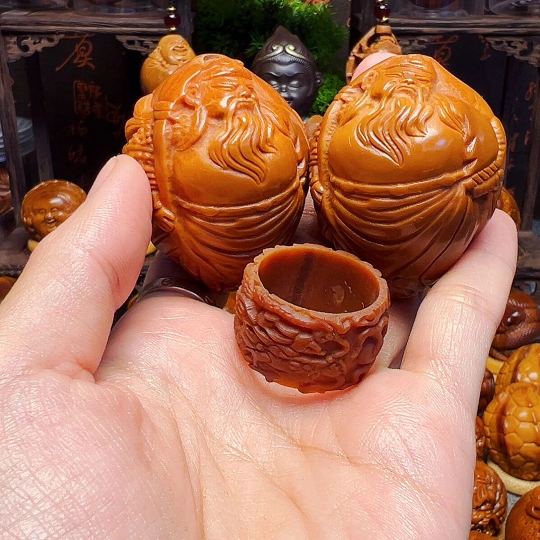 橄榄核手串/手链紫*关公一对