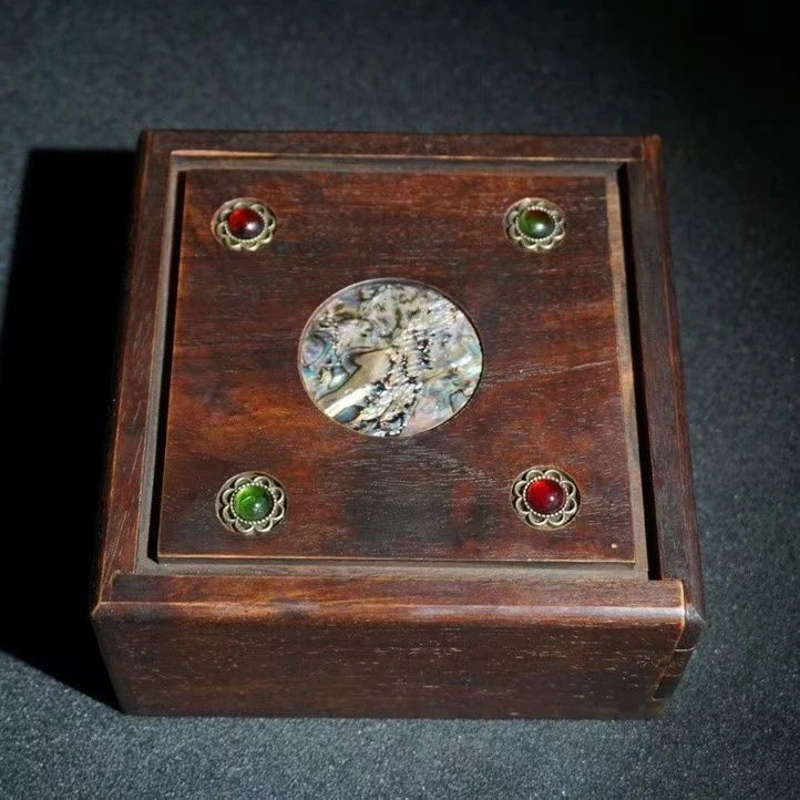 收纳箱代拍链接复古国风古风镂空创意古典木制032